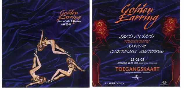 Entrance ticket Naked III album presentation 25-02-2005